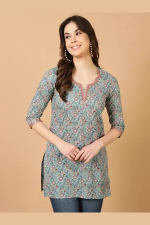 Floral Printed Pure Cotton Kurti