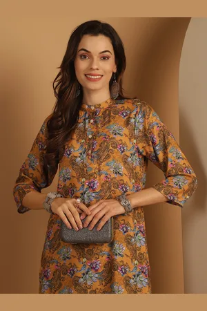 Floral Printed Strigth Kurta